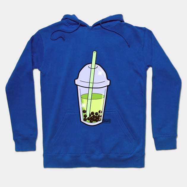 Green neon bubbletea Hoodie by MakiArts